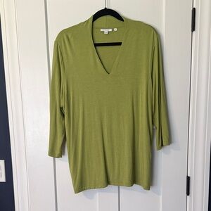 Chico's Light Green V-Neck Tunic